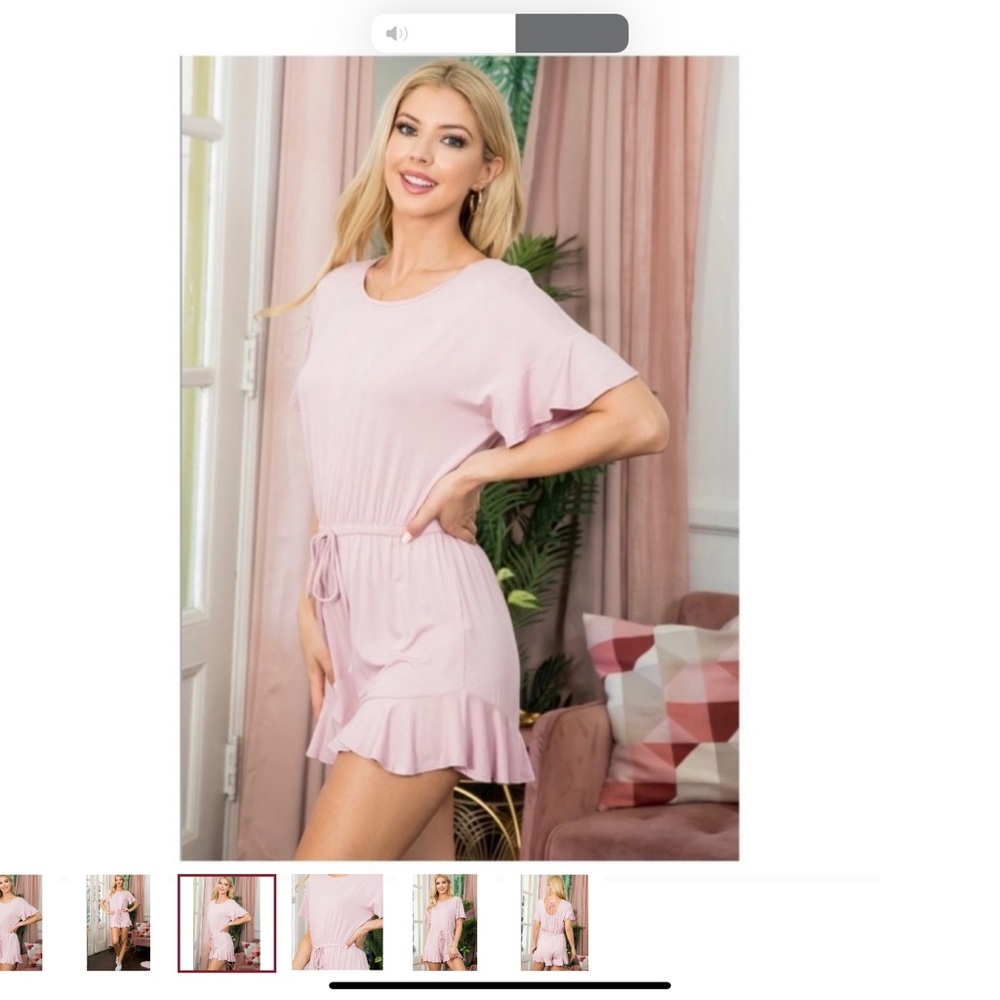 CUTE RUFFLED ROMPER - Picture 4 of 8